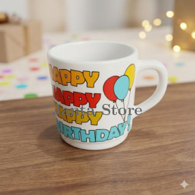 Happy Vibes Birthday Ceramic Mug