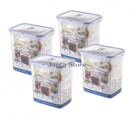 4-Side Lock Rectangular Container – 1500 ml