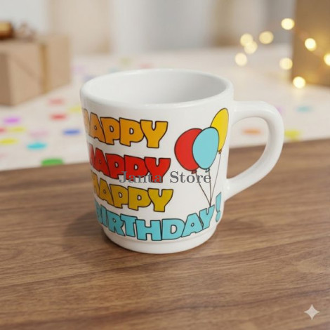 Happy Vibes Birthday Ceramic Mug