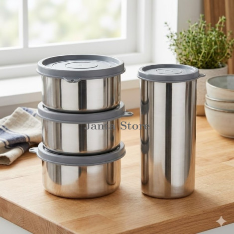 Stainless Steel Airtight Kitchen Storage Container Set